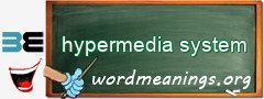 WordMeaning blackboard for hypermedia system